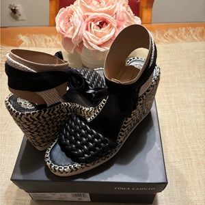 Vince Camuto Wedge Ankle Tie Sandals